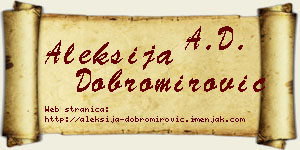 Aleksija Dobromirović vizit kartica